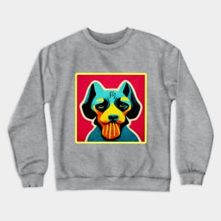 Artsy Dog Pop Art Crewneck Sweatshirt